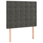 vidaXL Sommier à lattes de lit et matelas Gris foncé 90x200 cm Velours
