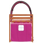 vidaXL Lit superposé sans matelas rose 80x200 cm bois de pin massif