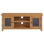 vidaXL Meuble TV 110x35x44 cm Bois de chêne massif