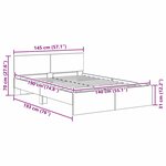 vidaXL Cadre de lit Bois Ancien 140 x 190 cm Bois d'ingénierie