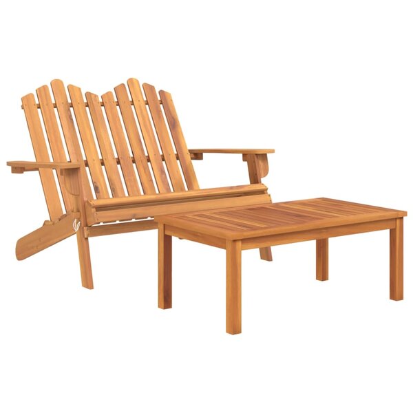 vidaXL Ensemble de salon de jardin Adirondack 2 Pièces bois acacia solide