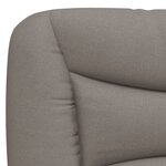 vidaXL Coussin de tête de lit Hvar taupe 140 cm tissu