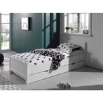 ERIK  Lit simple 90x200 cm + Lit gigogne