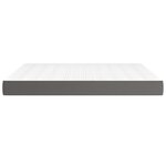 vidaXL Matelas de lit à ressorts ensachés Gris 180x200x20cm Similicuir