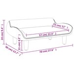 vidaXL Canapé pour enfants gris foncé 70x40x24 cm tissu