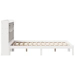 vidaXL Lit bibliothèque sans matelas blanc 135x190 cm bois pin massif