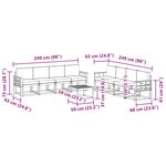 vidaXL Ensemble de canapés d'extérieur 9 pc Naturel et Beige