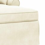 vidaXL Chaise lounge avec jupe avec coussin Crème 91 x 157 x 91 cm