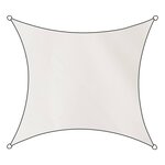 Livin'outdoor Tissu d'ombrage Como Polyester Carré 5x5 m Blanc