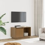 vidaXL Meuble TV Marron miel 74x35x44 cm Bois de pin massif