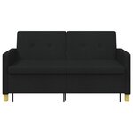 vidaXL Canapé-lit escamotable Noir Tissu