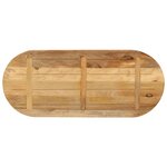vidaXL Dessus de table 140x50x2 5cm ovale bois massif de manguier brut