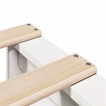 vidaXL Cadre de lit sans matelas blanc 75x190 cm bois de pin massif