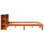 vidaXL Lit bibliothèque sans matelas cire marron 140x200 cm pin massif