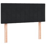 vidaXL Sommier à lattes de lit avec matelas et LED noir 120x210 cm velours