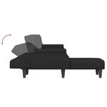 vidaXL Canapé-lit en forme de L noir 271x140x70 cm velours