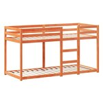 vidaXL Lit superposé sans matelas cire marron 90x190 cm pin massif