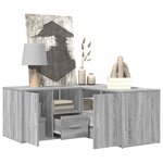 vidaXL Armoire d'angle sonoma gris 160x40x45 cm bois d'ingénierie