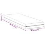 vidaXL Matelas Blanc 90 x 190 cm Ressort ensaché