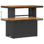 vidaXL Ensemble de canapé de jardin 10 Pièces Noir polyrotin