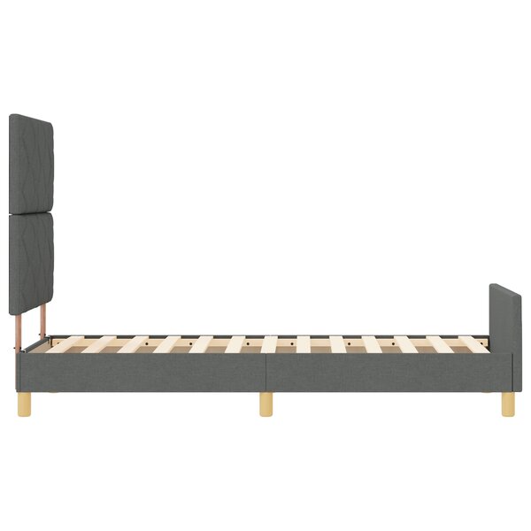 Lit vidaXL Gris Foncé 80x200 cm Tissu