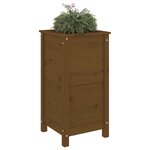 vidaXL Jardinière marron miel 40x40x78 cm bois massif de pin
