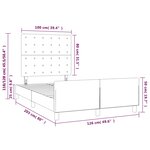 vidaXL Cadre de lit sans matelas gris 120x200 cm similicuir