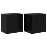 vidaXL Meubles TV muraux Montage mural 2 Pièces Chêne noir 40 5x30x40cm