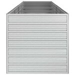 vidaXL Lit surélevé de jardin 320x80x77 cm Acier galvanisé Argenté