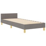 vidaXL Cadre de lit avec tête de lit Taupe 80 x 200 cm tissu