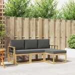 vidaXL Ensemble de canapés d'extérieur 4 Pièces