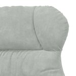 vidaXL Fauteuil Relaxant en Velours Gris Clair