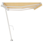 vidaXL Auvent automatique sur pied 600x300 cm Jaune/Blanc