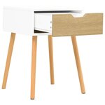 vidaXL Tables de chevet 2 Pièces Blanc/chêne sonoma Bois d'ingénierie