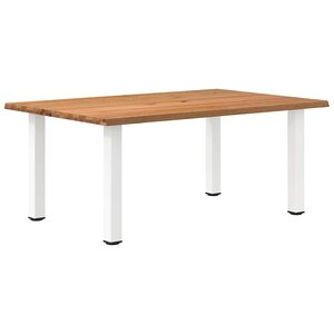 vidaXL Table à manger marron clair bois de chêne massif rectangulaire