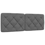 vidaXL Lit avec matelas gris foncé 140x200 cm tissu