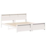 vidaXL Cadre de lit Blanc 180 x 200 cm Bois massif en pin