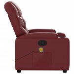 vidaXL Fauteuil de massage inclinable Rouge bordeaux Similicuir