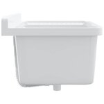 vidaXL Évier utilitaire pour montage murale blanc 60x40x28 cm résine