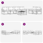 vidaXL Ensemble de canapés d'extérieur 6 pc Blanc et anthracite