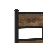 vidaXL Cadre de lit en métal sans matelas chêne fumé 193x203 cm