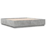 vidaXL Cadre de lit sans matelas gris béton 200x200 cm
