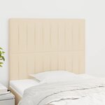 vidaXL Tête de lit Crème 80x5x118/128 cm Tissu