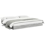 vidaXL Cadre de lit sans matelas sonoma gris 180x200 cm