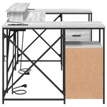 vidaXL Bureau Gris Sonoma 182 x 101 x 87 5 cm Bois d'ingénierie