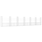vidaXL Panier de gabion en forme de U avec 7 poteaux Fer 740x20x150 cm