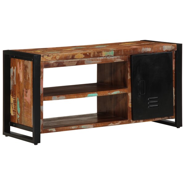 vidaXL Banc à chaussures Multicolore 100x40x50 cm Bois de récupération massif