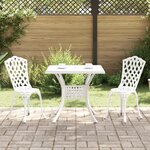 Ensemble de Bistro de Jardin 3 Pièces vidaXL en Aluminium Blanc