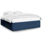 vidaXL Cadre de lit sans matelas bleu 180x200 cm tissu