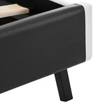 vidaXL Cadre de lit avec LED sans matelas gris similicuir 140x200 cm